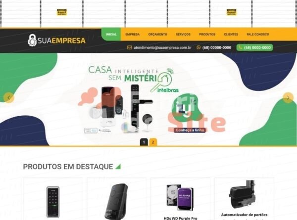 SCRIPT SITE PRONTO TEMA SEGURANÇA ELETRÔNICA EM PHP COM PAINEL ADMIN COD-8010