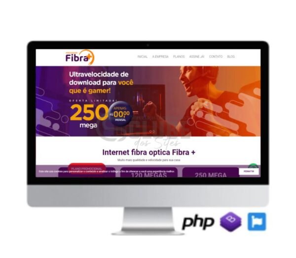 SCRIPT SITE PARA PROVEDORES DE INTERNET EM PHP COM PAINEL ADMINISTRATIVO COD-8022